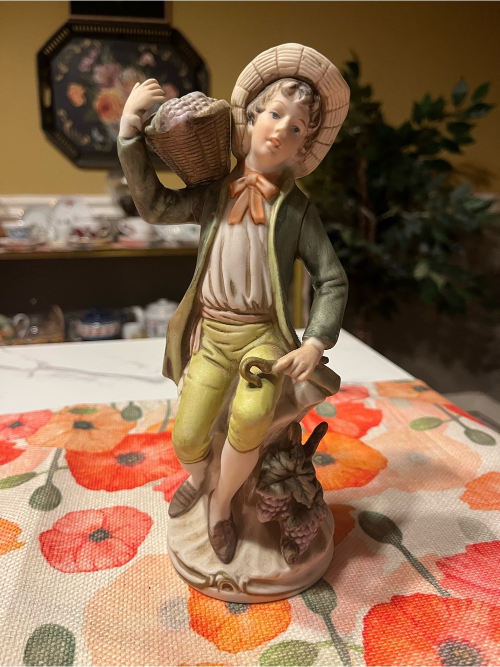 Vintage Homco Bisque Porcelain Boy Figurine